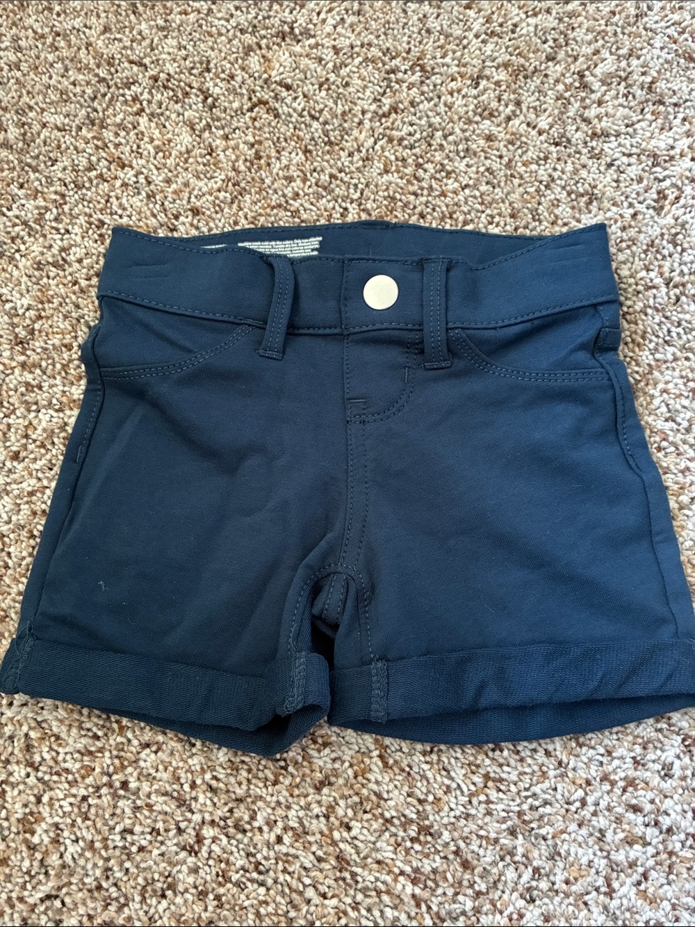 wonder nation Navy Stretch Cotton Blend Girls' Shorts